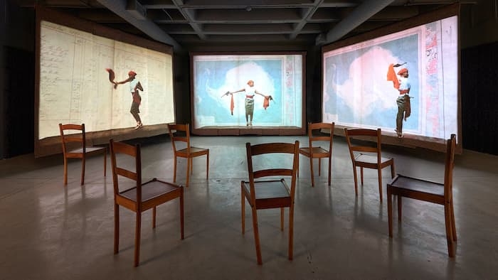 interior installation shot of the Goodman Gallery